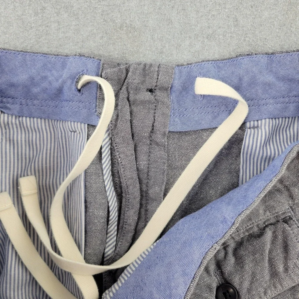 Banana Republic Pants Mens 33x34 Gray Linen Chino Straight Fit Chambray Casual
